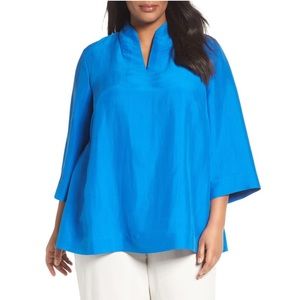 Eileen Fisher Silk Dupioni Top